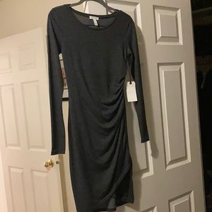 Form fitting dark gray dress